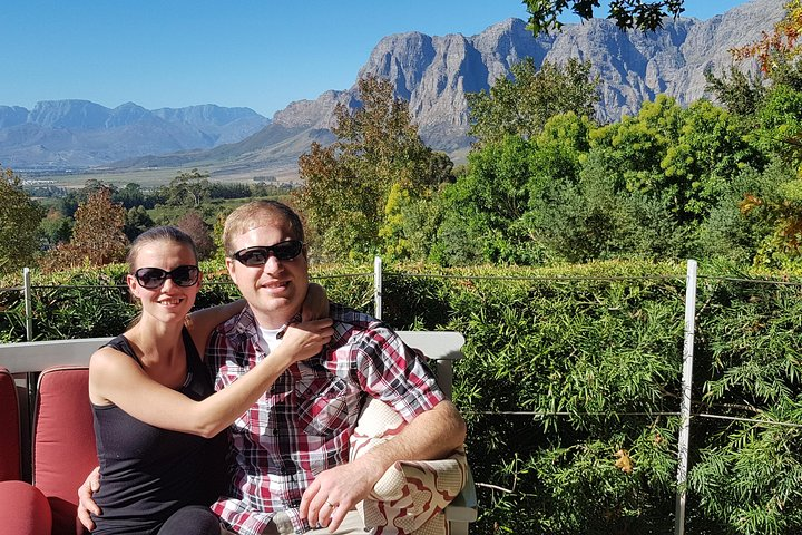 Happy couple enjoying their day out with us in Stellenbosch.